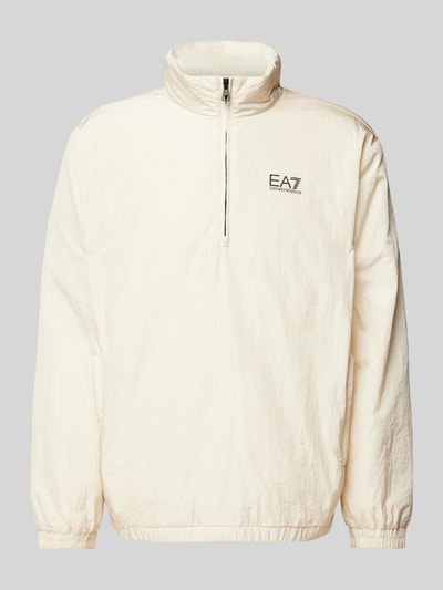 EA7 Emporio Armani Sweatshirt met schipperskraag Offwhite - 1