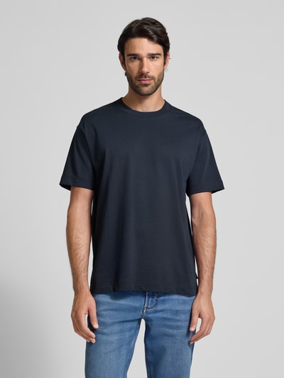 Marc O'Polo Relaxed Fit T-Shirt aus reiner Baumwolle Marine 4