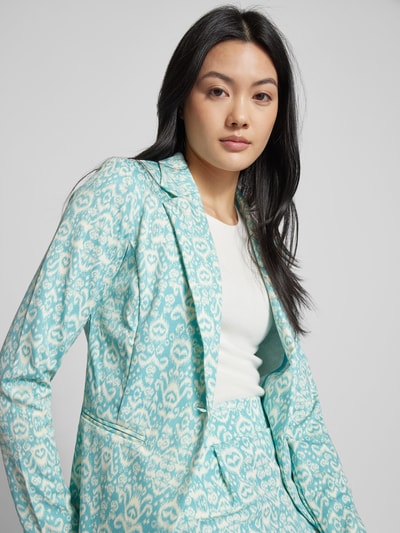 ICHI Blazer met all-over motief, model 'Kate' Mintgroen - 3