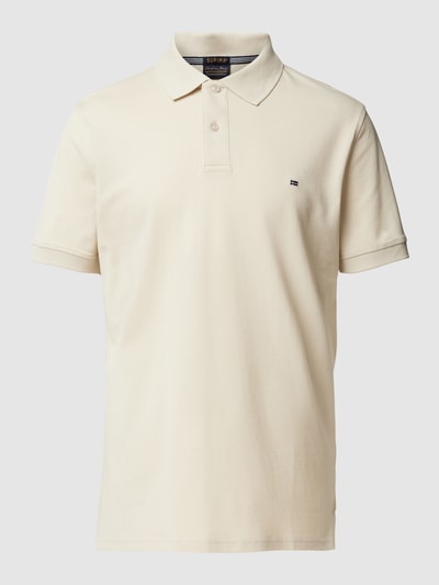 Christian Berg Men Poloshirt im unifarbenen Design Ecru 2