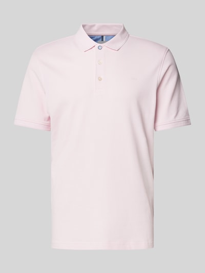 Brax Regular fit poloshirt met labelprint, model 'Pete' Rosé - 2