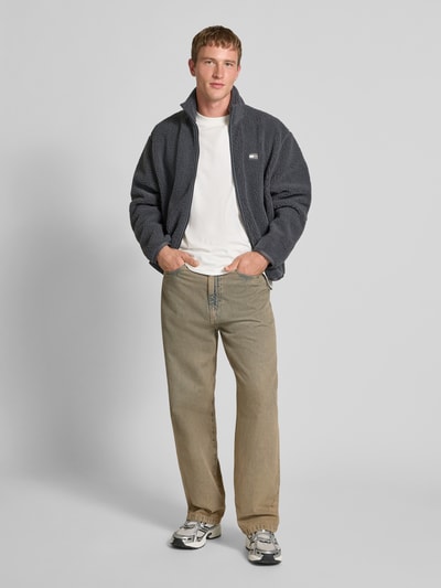 Tommy Jeans Kurtka o kroju relaxed fit z futerkiem Antracytowy 1