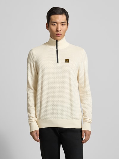 PME Legend Gebreide pullover met ribboorden Offwhite - 4
