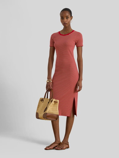 Lauren Ralph Lauren Freizeitkleid aus Baumwoll-Mix mit Modal-Anteil Rot Melange 1