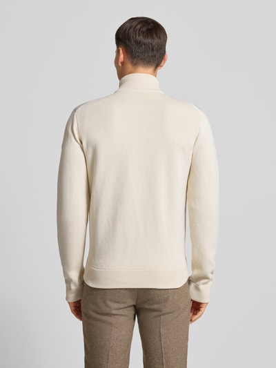 BOSS Regular Fit Strickjacke aus reiner Baumwolle Modell 'IBAIO' Offwhite 5