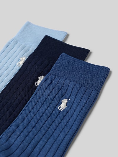 Polo Ralph Lauren Underwear Sokken met labelstitching in een set van 3 paar Blauw - 2