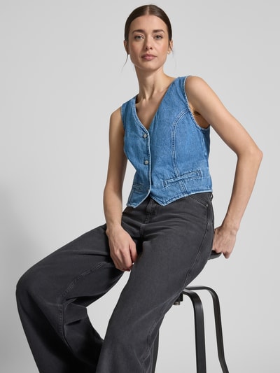 Mustang Kamizelka z materiału stylizowanego na denim Jeansowy niebieski 3