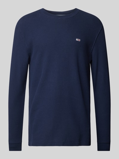 Tommy Jeans Regular Fit Longsleeve mit Label-Stitching Marine 2