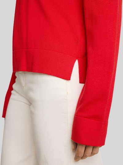 Tom Tailor Regular Fit Pullover aus Baumwoll-Mix mit Seiden-Anteil ' Rot 3