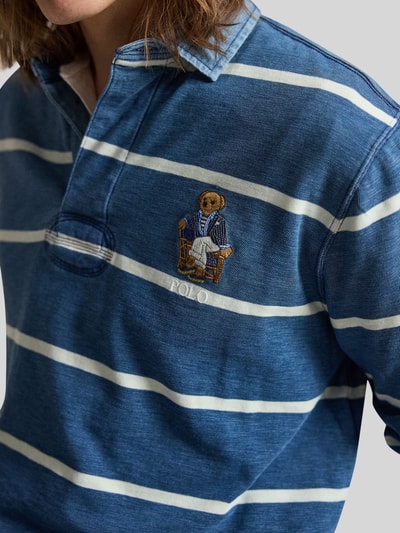 Polo Ralph Lauren Regular Fit Poloshirt aus reiner Baumwolle mit Polo-Bear-Stitching Jeansblau 3
