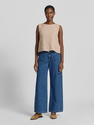 Jake*s Casual Jeans mit aufgesetzten Taschen und Gürtel Jeansblau 1