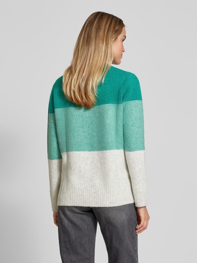 Tom Tailor Denim Regular fit gebreide pullover met colour blocking Groen - 5