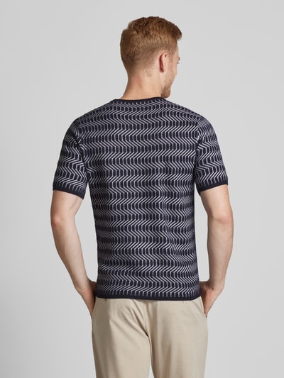 Emporio Armani T-Shirt mit gerippten Abschlüssen Marine 5