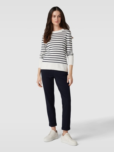 Christian Berg Woman Selection Relaxed fit stoffen broek met elastische band Marineblauw - 1