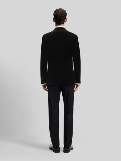 BOSS Marynarka o kroju slim fit z mieszanka jedwabiu model 'Hutson' Czarny 5