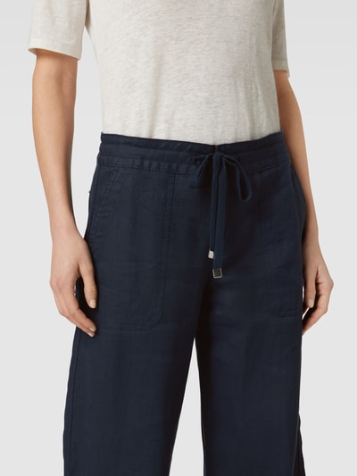 Lauren Ralph Lauren Spodnie materiałowe z elastycznym pasem Granatowy 3