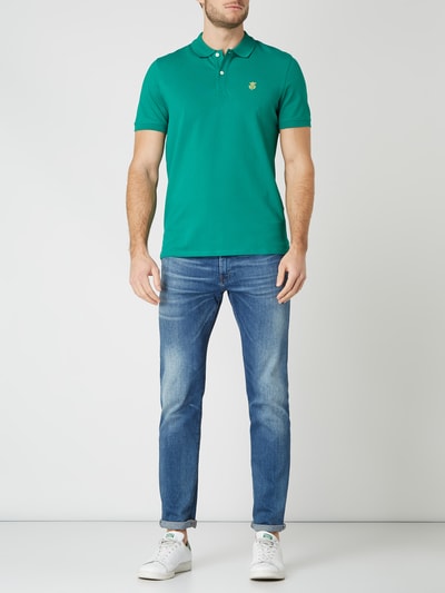 SELECTED HOMME Poloshirt van biologisch katoen, model 'Haro' Oceaanblauw - 1