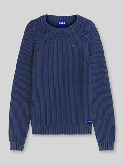 HUGO Blue Regular Fit Pullover mit Label-Patch Marine 2
