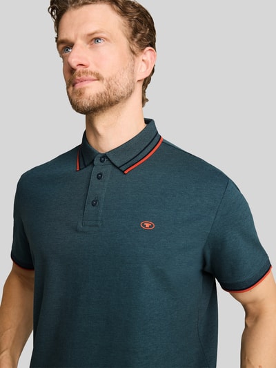 Tom Tailor Koszulka polo z czystej bawełny o kroju regular fit Morski 3