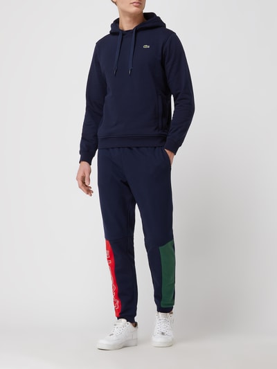 Lacoste Tapered fit sweatbroek met logo Marineblauw - 1