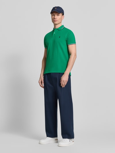 Polo Ralph Lauren Slim Fit Poloshirt aus reiner Baumwolle Gruen 1