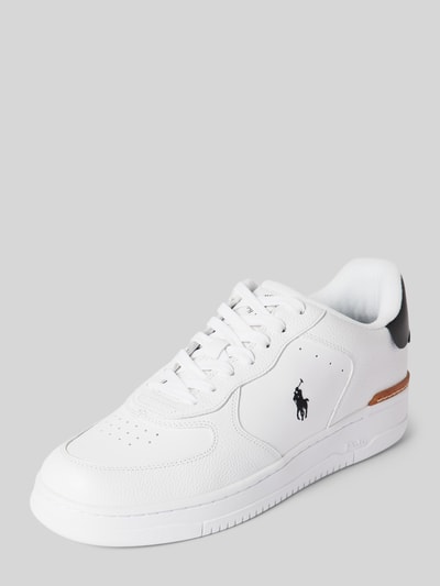 Polo Ralph Lauren Ledersneaker mit Logo-Stitching Modell 'MASTERS' Weiss 1