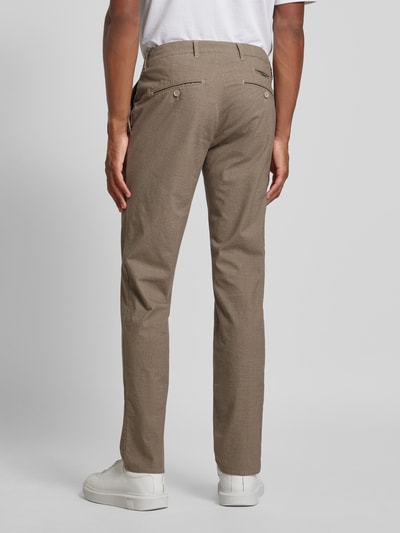 Brax Regular fit chino met paspelzak, model 'FABIO' Beige - 5