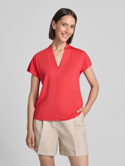 FREE/QUENT Bluzka o kroju regular fit z dekoltem w serek model ‘Yrsa’ Jasnoczerwony 4