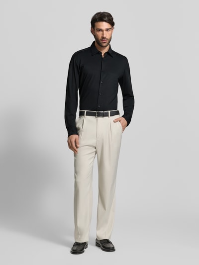 BOSS Slim Fit Business Hemd mit Kentkragen Modell 'ROAN' Black 1