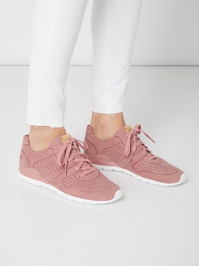 UGG Sneaker 'Tye' aus Leder mit Perforierungen Pink 3