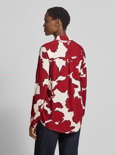 Soyaconcept Regular Fit Bluse aus Viskose mit verdeckter Knopfleiste Rot 5