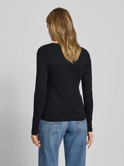 Levi's® Longsleeve mit Label-Stitching und V-Ausschnitt Black 5