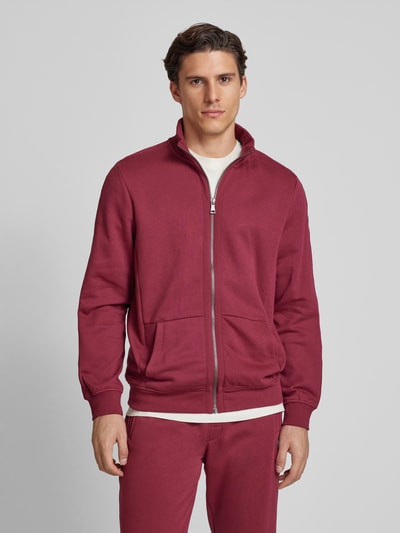 Joy Sweatjacke mit Stehkragen Modell 'DORIN' Bordeaux 4