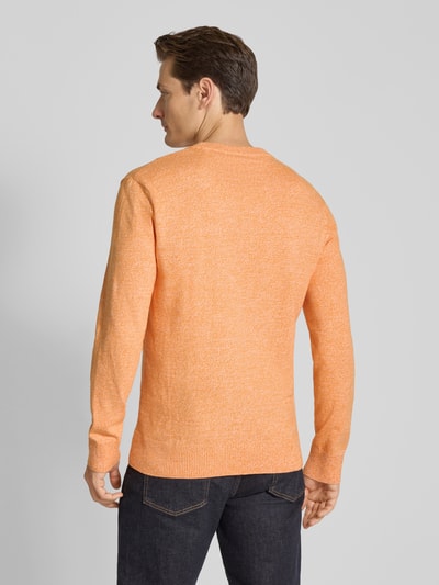 Tom Tailor Denim Regular fit gebreide pullover van katoen Zalm gemêleerd - 5