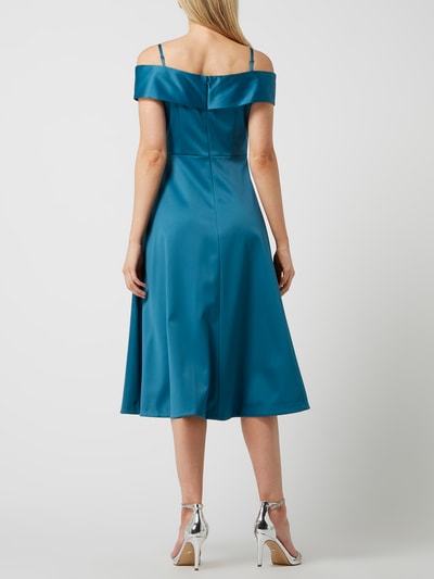 Christian Berg Cocktail Off-Shoulder-Cocktailkleid aus Satin Aqua 4