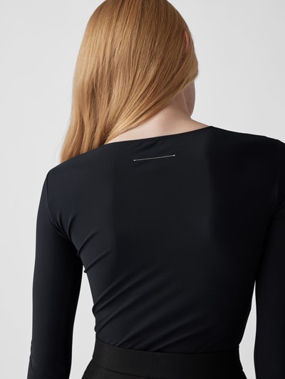 MM6 Maison Margiela Body mit Label-Print Schwarz 3