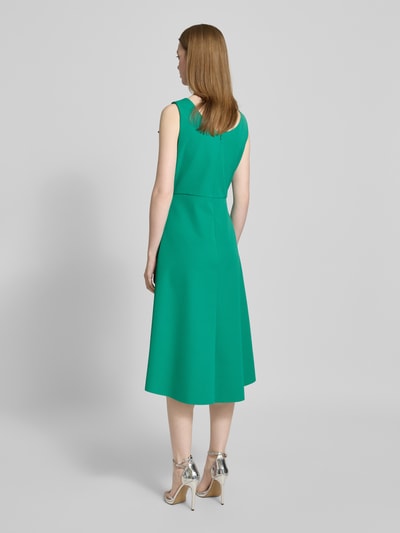 Vera Mont Knielange cocktailjurk met applicatie Groen - 5