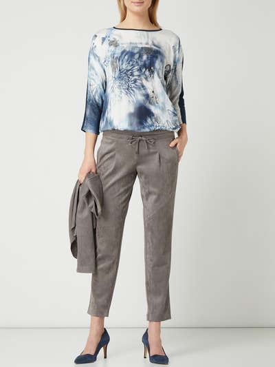 BETTY & CO GREY Bluzka z przodem w kontrastowym kolorze  Granatowy 1