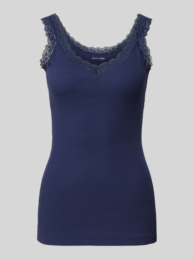 Christian Berg Woman Tanktop met kant Donkerblauw - 2