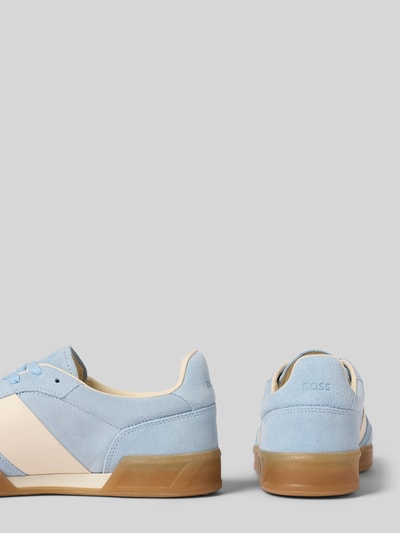 BOSS Low Top Sneaker aus echtem Rindsleder Modell 'BRENTA_TENN' Hellblau 2