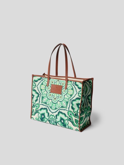 Etro Shopper mit Paisley-Dessin Grün 2