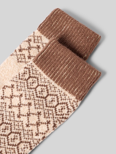 Produktfoto, Wärmende Socken in Strick-Optik von camano, Norweger-Look, weiches Material, elastisches Rippbündchen, softe Zehennähte