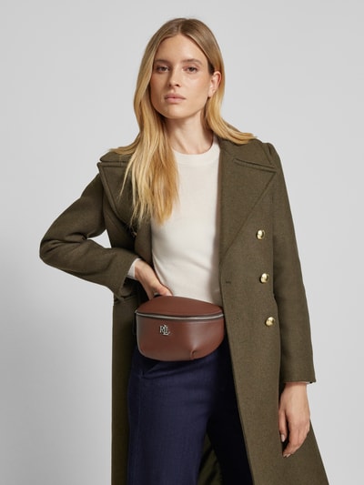 Lauren Ralph Lauren Lederbauchtasche mit Label-Applikation Modell 'MARCY' Dunkelbraun 1