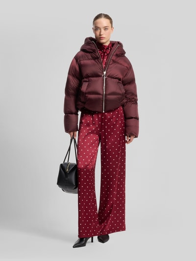 HUGO Relaxed Fit Daunenjacke mit Kapuzenkragen Modell 'Francesca-2' Bordeaux 1