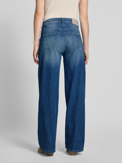 MAC Jeansy z szerokimi nogawkami i tunelem Ciemnoniebieski 5