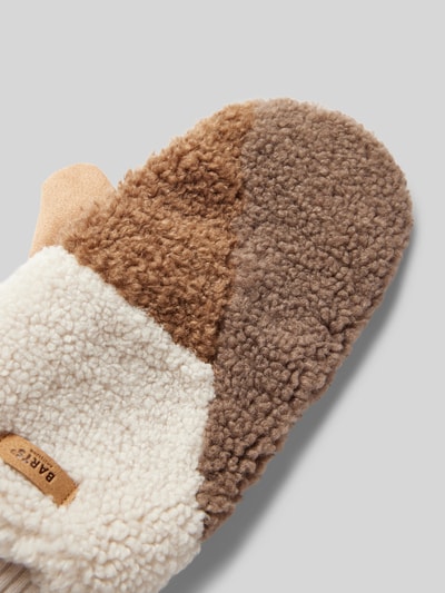 Barts Handschuhe mit Label-Patch Modell 'Teddy' Taupe 3