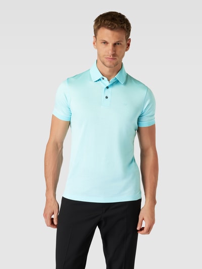 Emporio Armani Poloshirt met labeldetail Aquablauw - 4