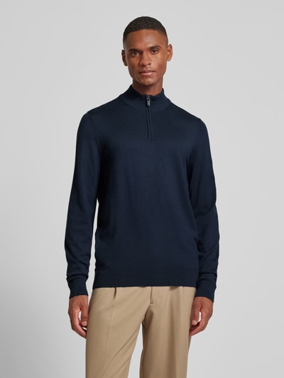 HECHTER PARIS Gebreide pullover met opstaande kraag Marineblauw - 4