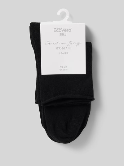 Christian Berg Woman Socken mit Label-Print Black 3