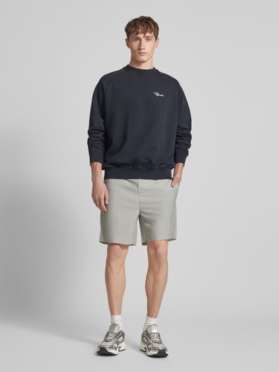 Only & Sons Regular Fit Shorts mit Strukturmuster Modell 'DRUM LIFE' Hellgrau 1